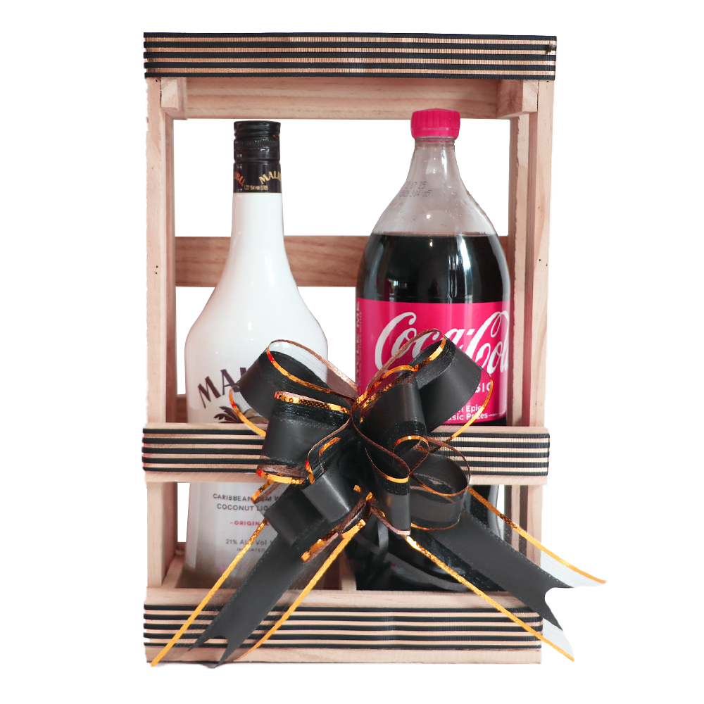 Malibu and Coke Gift Crate